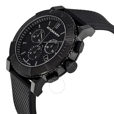 burberry bu2301|Burberry Trench Chronograph All Black Men's Watch .